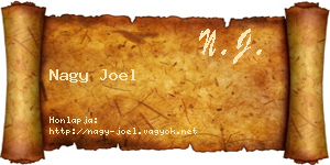 Nagy Joel névjegykártya